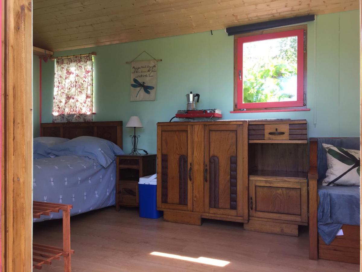 Rosa The Cosy Cabin - Gypsy Wagon - Shepherds Hut, River Views Off-Grid Eco Living เปโดรเกา กรันเจ ภายนอก รูปภาพ